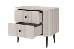 Bogart Szafki Nocne*2 x VESPER SZAFKA NOCNA 56 2SZ - cashmere mdf / cashmere / czarne nogi