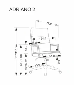Dzieci Halmar Fotele Do Biura|Krzesła Do Biurka Do Pokoju Młodzieżowego*ADRIANO 2 fotel obrotowy j. popiel1 sztuka