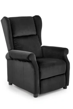 Halmar Fotele Do Biura|Fotele Do Sypialni*AGUSTIN 2 fotel wypoczynkowy czarny (2p=1szt)1 sztuka