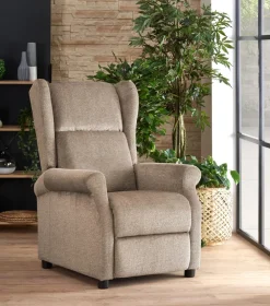 Halmar Fotele Do Biura|Fotele Do Sypialni*AGUSTIN M fotel rozkładany z funkcją masażu beżowy (1p=1szt)1 sztuka