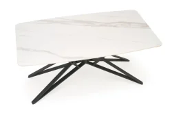 Halmar Stoły*ALFREDO stół rozkładany, biały marmur / czarny (2p=1szt)1 sztuka