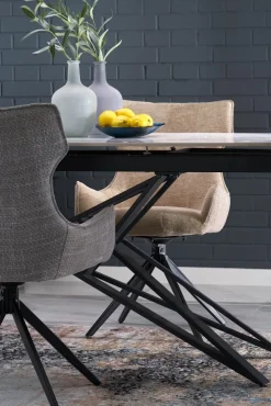 Halmar Stoły*ALFREDO stół rozkładany, biały marmur / czarny (2p=1szt)1 sztuka