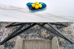 Halmar Stoły*ALFREDO stół rozkładany, biały marmur / czarny (2p=1szt)1 sztuka