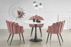 Halmar Stoły*AMBROSIO stół okrągły, blat - szkło, noga - czarny (2p=1szt)1 sztuka