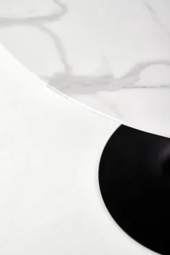 Halmar Stoły*AMBROSIO stół okrągły, blat - szkło, noga - czarny (2p=1szt)1 sztuka