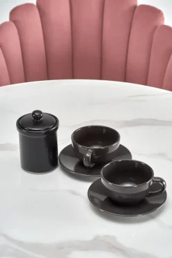 Halmar Stoły*AMBROSIO stół okrągły, blat - szkło, noga - czarny (2p=1szt)1 sztuka