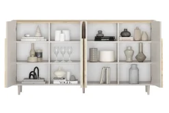 Bogart Komody Do Biura|Komody Do Przedpokoju*AMILIO KOMODA 200 4D - cashmere / dąb olejowany / uchwyty dąb jasny / nogi cashmere