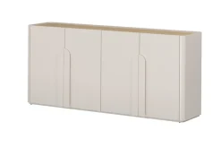 Bogart Komody Do Biura|Komody Do Przedpokoju*AMILIO KOMODA 200 4D - cashmere / dąb olejowany / uchwyty cashmere