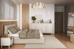 Bogart Komody Do Biura|Komody Do Przedpokoju*AMILIO KOMODA 200 4D - cashmere / dąb olejowany / uchwyty cashmere / nogi cashmere