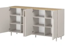 Bogart Komody Do Biura|Komody Do Przedpokoju*AMILIO KOMODA 200 4D - cashmere / dąb olejowany / uchwyty cashmere / nogi cashmere