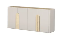 Bogart Komody Do Biura|Komody Do Przedpokoju*AMILIO KOMODA 200 4D - cashmere / dąb olejowany / uchwyty dąb jasny