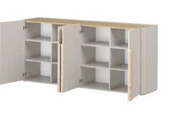 Bogart Komody Do Biura|Komody Do Przedpokoju*AMILIO KOMODA 200 4D - cashmere / dąb olejowany / uchwyty dąb jasny