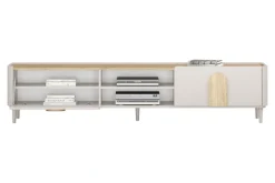 Bogart Szafki Rtv Do Salonu|Szafki Rtv*AMILIO RTV 220 1K1SZ - cashmere / dąb olejowany / uchwyty dąb jasny / nogi cashmere