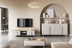 Bogart Szafki Rtv Do Salonu|Szafki Rtv*AMILIO RTV 170 1K1SZ - cashmere / dąb olejowany / uchwyty cashmere / nogi cashmere