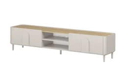 Bogart Szafki Rtv Do Salonu|Szafki Rtv*AMILIO RTV 220 1K1SZ - cashmere / dąb olejowany / uchwyty cashmere / nogi cashmere