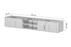 Bogart Szafki Rtv Do Salonu|Szafki Rtv*AMILIO RTV 220 1K1SZ - cashmere / dąb olejowany / uchwyty dąb jasny