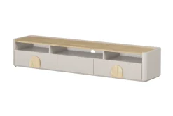 Bogart Szafki Rtv Do Salonu|Szafki Rtv*AMILIO RTV 200 1K2SZ - cashmere / dąb olejowany / uchwyty dąb jasny