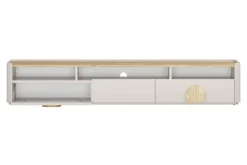 Bogart Szafki Rtv Do Salonu|Szafki Rtv*AMILIO RTV 200 1K2SZ - cashmere / dąb olejowany / uchwyty dąb jasny