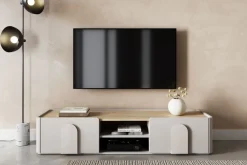 Bogart Szafki Rtv Do Salonu|Szafki Rtv*AMILIO RTV 170 1K1SZ - cashmere / dąb olejowany / uchwyty cashmere