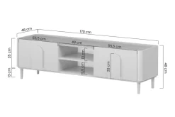 Bogart Szafki Rtv Do Salonu|Szafki Rtv*AMILIO RTV 170 1K1SZ - cashmere / dąb olejowany / uchwyty dąb jasny / nogi cashmere