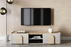 Bogart Szafki Rtv Do Salonu|Szafki Rtv*AMILIO RTV 170 1K1SZ - cashmere / dąb olejowany / uchwyty dąb jasny