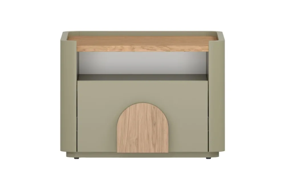 Bogart Szafki I Regały Do Pokoju Młodzieżowego|Szafki Nocne Do Pokoju Młodzieżowego*AMILIO SZAFKA NOCNA 50 1SZ - eukaliptus / dąb baltic dune / uchwyty dąb naturalny