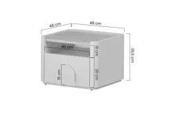 Bogart Szafki Nocne Do Pokoju Młodzieżowego|Szafki I Regały Do Pokoju Młodzieżowego*AMILIO SZAFKA NOCNA 50 1SZ - cashmere / dąb olejowany / uchwyty cashmere