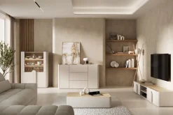 Bogart Witryny Do Jadalni|Witryny*AMILIO WITRYNA 100 2D - cashmere / dąb olejowany / uchwyty cashmere