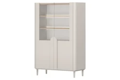 Bogart Witryny Do Jadalni|Witryny Do Salonu*AMILIO WITRYNA 100 2D - cashmere / dąb olejowany / uchwyty cashmere / nogi cashmere