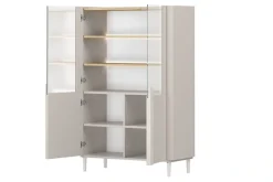 Bogart Witryny Do Jadalni|Witryny Do Salonu*AMILIO WITRYNA 100 2D - cashmere / dąb olejowany / uchwyty cashmere / nogi cashmere