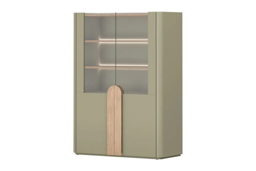 Bogart Witryny Do Jadalni|Witryny Do Salonu*AMILIO WITRYNA 100 2D - eukaliptus / dąb baltic dune / uchwyty dąb naturalny