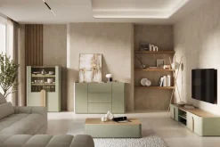 Bogart Witryny Do Jadalni|Witryny Do Salonu*AMILIO WITRYNA 100 2D - eukaliptus / dąb baltic dune / uchwyty dąb naturalny