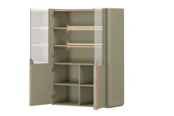 Bogart Witryny Do Jadalni|Witryny Do Salonu*AMILIO WITRYNA 100 2D - eukaliptus / dąb baltic dune / uchwyty dąb naturalny