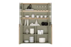 Bogart Witryny Do Jadalni|Witryny Do Salonu*AMILIO WITRYNA 100 2D - eukaliptus / dąb baltic dune / uchwyty dąb naturalny