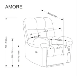 Halmar Fotele*AMORE fotel wypoczynkowy beżowy (1p=1szt)1 sztuka