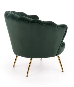 Halmar Fotele Do Biura|Fotele Do Sypialni*AMORINITO fotel wypoczynkowy ciemny zielony / złoty1 sztuka