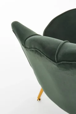 Halmar Fotele Do Biura|Fotele Do Sypialni*AMORINITO fotel wypoczynkowy ciemny zielony / złoty1 sztuka