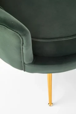 Halmar Fotele Do Biura|Fotele Do Sypialni*AMORINITO fotel wypoczynkowy ciemny zielony / złoty1 sztuka