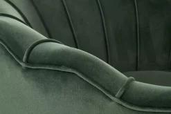 Halmar Fotele Do Biura|Fotele Do Sypialni*AMORINITO fotel wypoczynkowy ciemny zielony / złoty1 sztuka