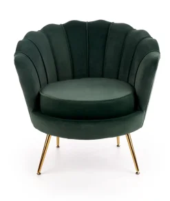 Halmar Fotele Do Biura|Fotele Do Sypialni*AMORINITO fotel wypoczynkowy ciemny zielony / złoty1 sztuka