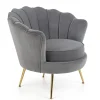 Halmar Fotele Do Sypialni|Fotele Do Salonu*AMORINITO fotel wypoczynkowy popielaty / złoty1 sztuka