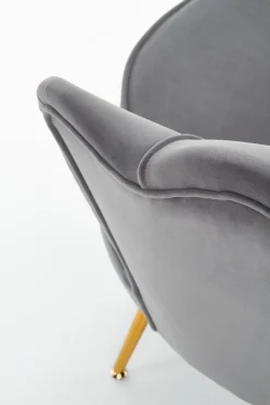 Halmar Fotele Do Sypialni|Fotele Do Salonu*AMORINITO fotel wypoczynkowy popielaty / złoty1 sztuka