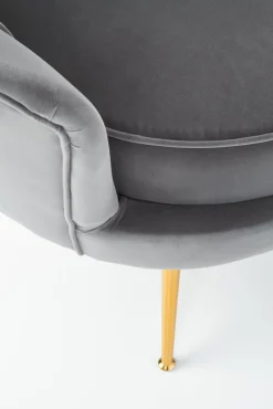 Halmar Fotele Do Sypialni|Fotele Do Salonu*AMORINITO fotel wypoczynkowy popielaty / złoty1 sztuka