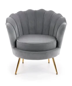 Halmar Fotele Do Sypialni|Fotele Do Salonu*AMORINITO fotel wypoczynkowy popielaty / złoty1 sztuka