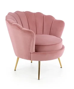 Halmar Fotele Do Sypialni|Fotele Do Salonu*AMORINITO fotel wypoczynkowy jasny różowy / złoty1 sztuka