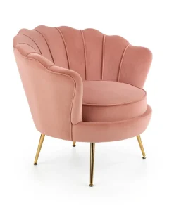 Halmar Fotele Do Sypialni|Fotele Do Salonu*AMORINITO fotel wypoczynkowy jasny różowy / złoty1 sztuka