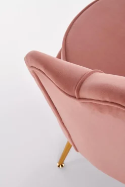 Halmar Fotele Do Sypialni|Fotele Do Salonu*AMORINITO fotel wypoczynkowy jasny różowy / złoty1 sztuka