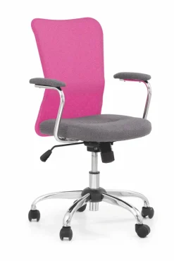 Halmar Fotele*ANDY fotel młodzieżowy popielaty / różowy1 sztuka