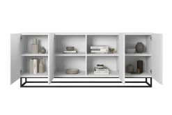 Bogart Komody*ASHA KOMODA 200 4D - biały mat / stelaż