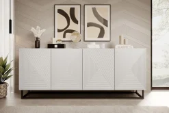 Bogart Komody*ASHA KOMODA 200 4D - biały mat / stelaż